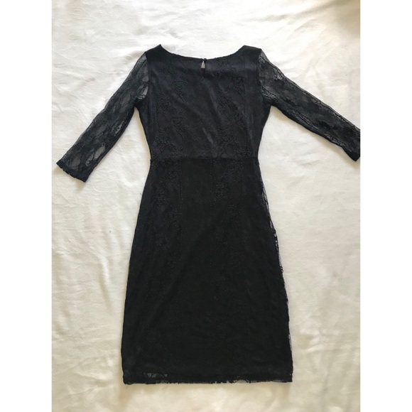 Limited black long sleeve lace overlay dress - Picture 3 of 3